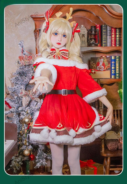 原神 モンド城 クリスマス衣装 バーバラ コスプレ衣装