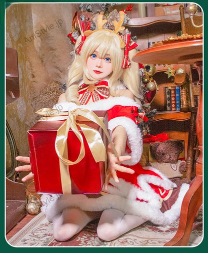原神 モンド城 クリスマス衣装 バーバラ コスプレ衣装