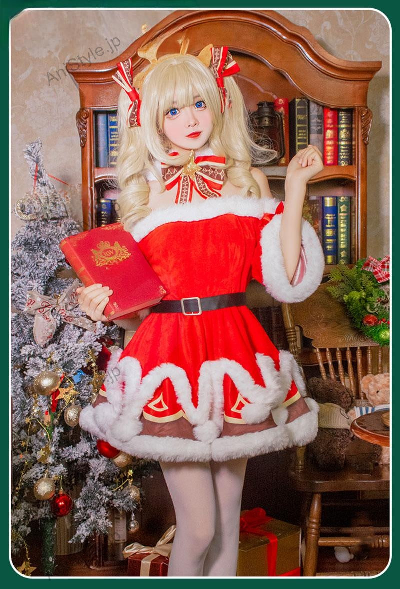 原神 モンド城 クリスマス衣装 バーバラ コスプレ衣装