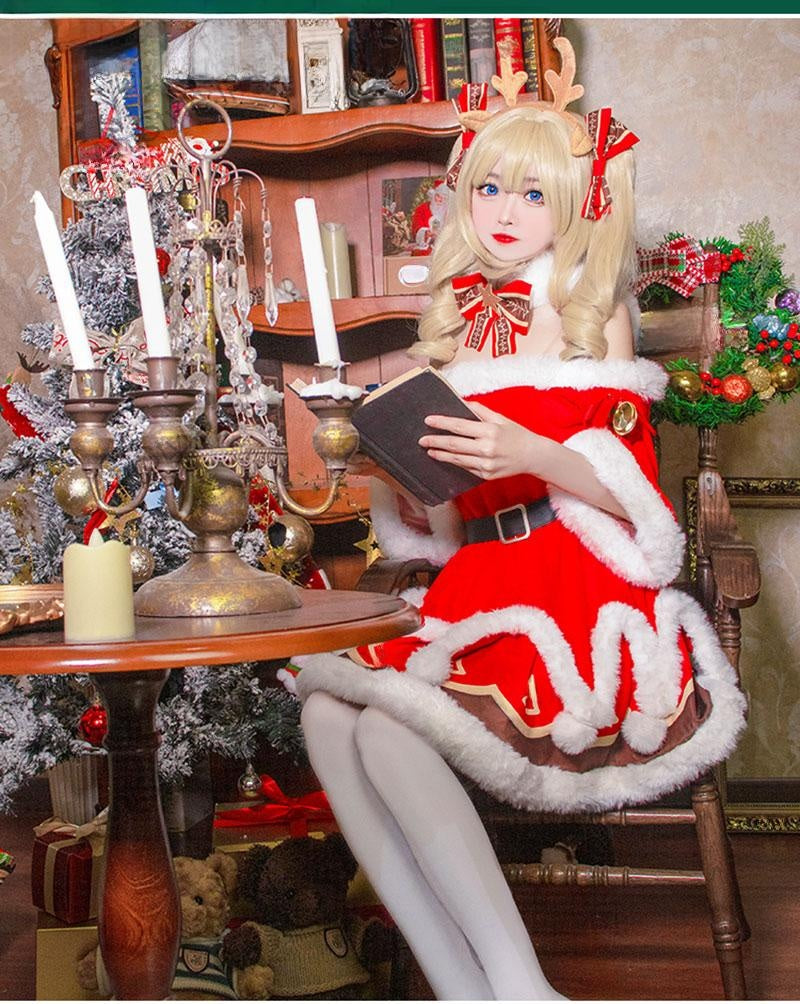 原神 モンド城 クリスマス衣装 バーバラ コスプレ衣装
