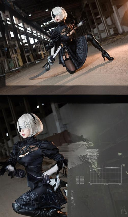 NieR:Automata ニーア オートマタ 2B(ヨルハ二号B型) コスプレ衣装 修正版