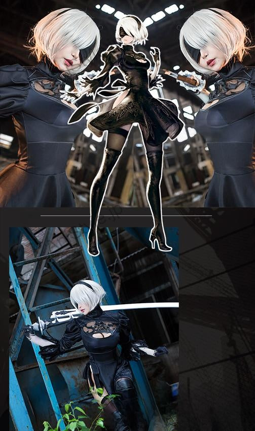 NieR:Automata ニーア オートマタ 2B(ヨルハ二号B型) コスプレ衣装 修正版