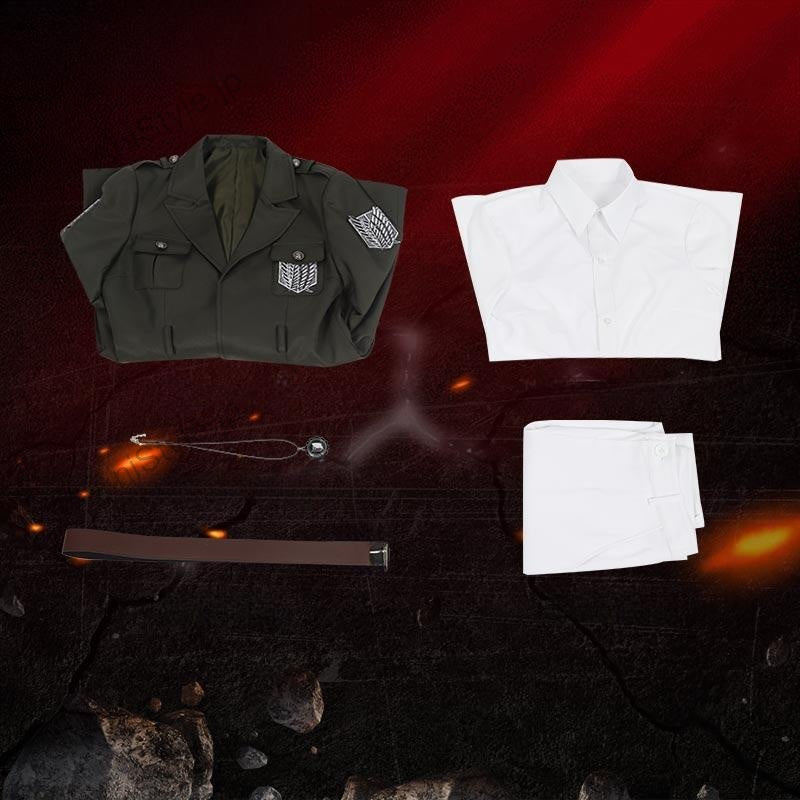進撃の巨人 調査兵団 マーレ軍服 コスプレ衣装 刺繍ver